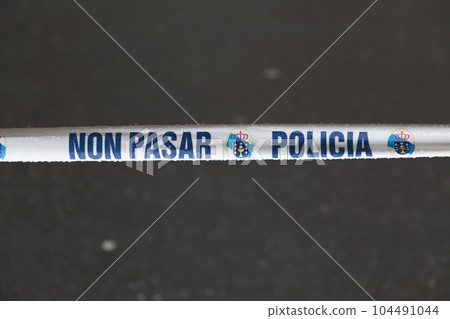 Galician police tape Galician police tape 104491044
