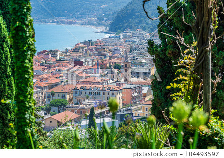 View over the city of Alassio 104493597