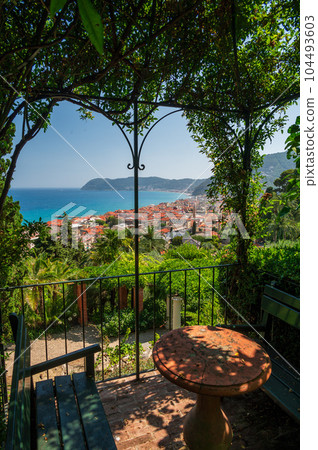 View over the city of Alassio 104493603