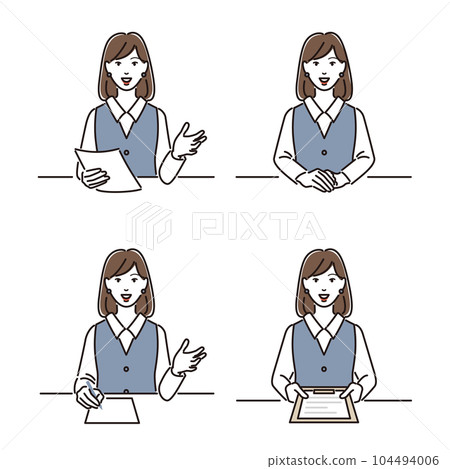 女店員面對面說話的變異 104494006