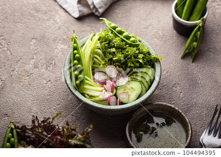Vegan healthy green buddha bowl 104494395