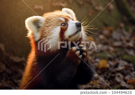 小熊貓向上帝祈禱的形象 AI 一代 104494628