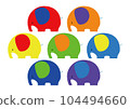 Illustration material: animal illustration, elephant illustration, elephant illustration 104494660