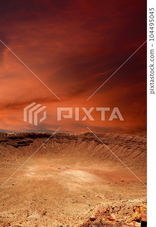 Sunset Meteor Crater Arizona 104495045