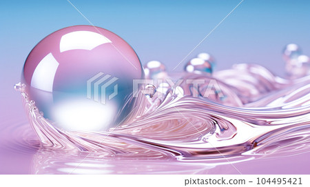 透明水晶球背景“AI生成圖像” 104495421