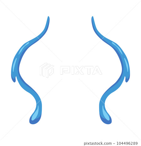 Cartoon tear drops icon. Sorrow cry streams, tear blob. Crying fluid, falling blue water drops. Isolated vector for sorrowful character weeping expression. Wet grief droplets Cartoon tear drops icon. Sorrow cry streams, tear blob. Crying fluid, falling blue water drops. Isolated vector for sorrowful character weeping expression. Wet grief droplets 104496289