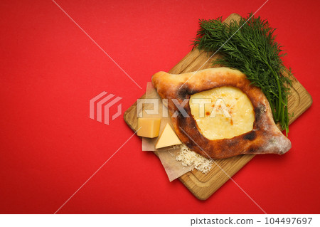 National Georgian cuisine food, flour product - Khachapuri 104497697