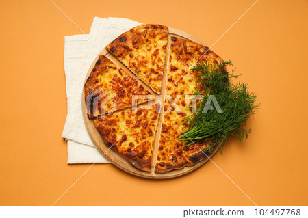 National Georgian cuisine food, flour product - Khachapuri National Georgian cuisine food, flour product - Khachapuri 104497768