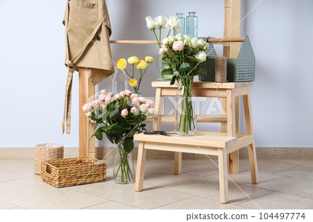 Concept of different occupation, job of florist Concept of different occupation, job of florist 104497774