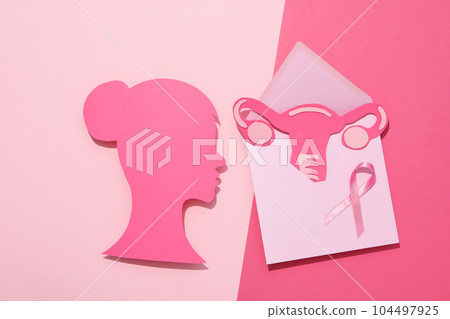 World Cancer day, concept of female cancer 104497925