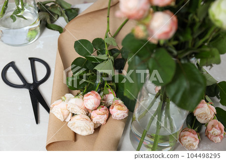 Concept of different occupation, job of florist Concept of different occupation, job of florist 104498295