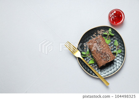 Concept of delicious sweet food - cake roll Concept of delicious sweet food - cake roll 104498325