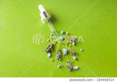 Concept of skin and face care, lavender cosmetic Concept of skin and face care, lavender cosmetic 104498514