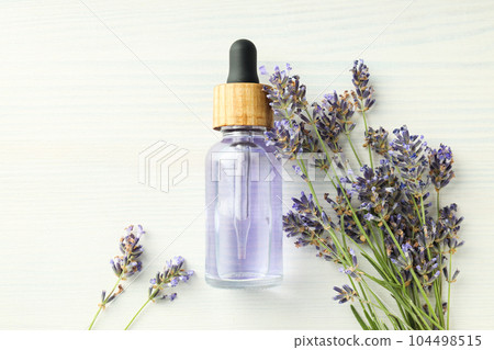 Concept of skin and face care, lavender cosmetic Concept of skin and face care, lavender cosmetic 104498515