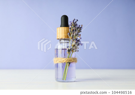 Concept of skin and face care, lavender cosmetic Concept of skin and face care, lavender cosmetic 104498516