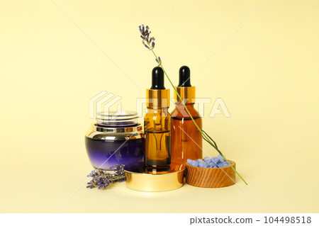 Concept of skin and face care, lavender cosmetic 104498518