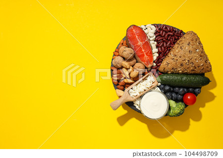Different products, concept of grocery, ingredients for cooking 104498709