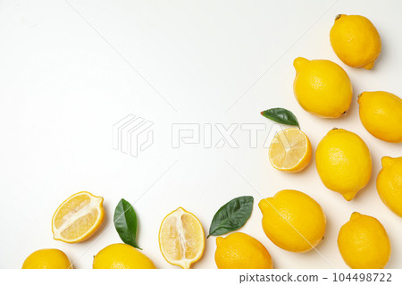 Concept of citrus fruit - lemon, space for text Concept of citrus fruit - lemon, space for text 104498722