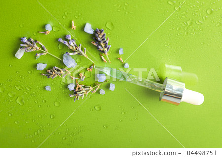 Concept of skin and face care, lavender cosmetic 104498751