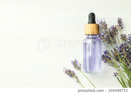 Concept of skin and face care, lavender cosmetic Concept of skin and face care, lavender cosmetic 104498752