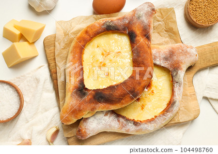 National Georgian cuisine food, flour product - Khachapuri 104498760