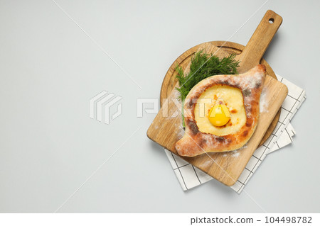 National Georgian cuisine food, flour product - Khachapuri 104498782