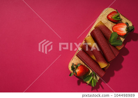 Concept of tasty and sweet food - pastille 104498989