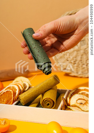 Concept of tasty and sweet food - pastille 104498999