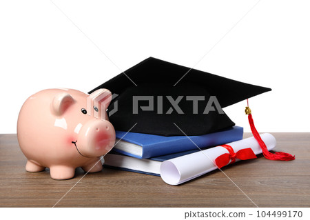 Concept of graduation, isolated on white background Concept of graduation, isolated on white background 104499170
