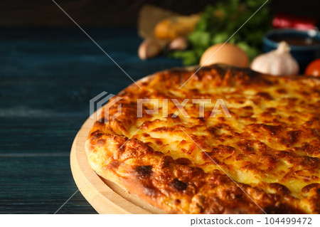 National Georgian cuisine food, flour product - Khachapuri 104499472