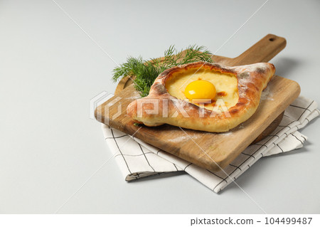 National Georgian cuisine food, flour product - Khachapuri 104499487