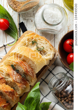 Concept of different world cuisine - Italian food and cuisine Concept of different world cuisine - Italian food and cuisine 104499500