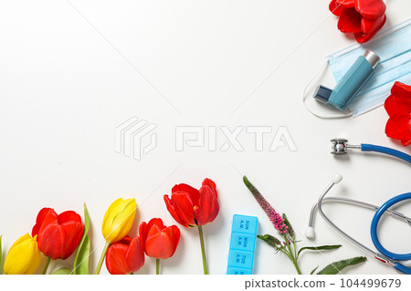 World Asthma Day, concept of allergy care - Asthma World Asthma Day, concept of allergy care - Asthma 104499679