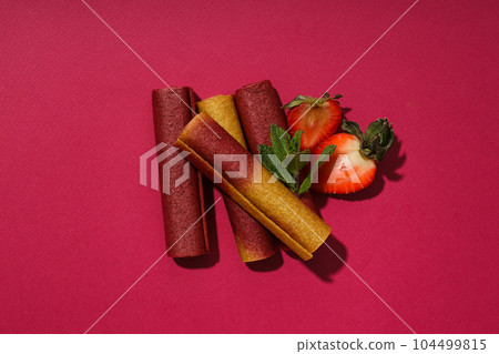 Concept of tasty and sweet food - pastille 104499815