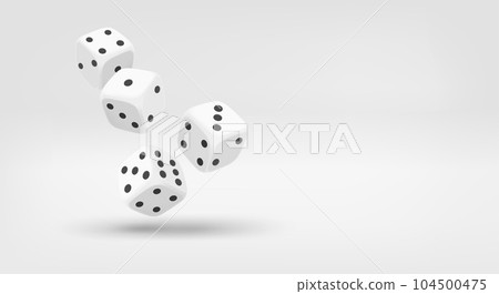 gambling addiction concept with dice. 3d vector banner with copy space gambling addiction concept with dice. 3d vector banner with copy space 104500475