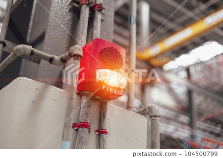 Fire Alarm Fire Detector with quick strobe light alert speaker wall mount for industrial building safety equipment. Fire Alarm Fire Detector with quick strobe light alert speaker wall mount for industrial building safety equipment. 104500799