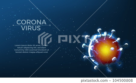 Corona virus germ. 3d covid background, medical hiv or allergy disease, abstract computer macro cell, healthcare bacterias. Medicine banner template. Covid-19 pandemic. Vector pharmacy concept Corona virus germ. 3d covid background, medical hiv or allergy disease, abstract computer macro cell, healthcare bacterias. Medicine banner template. Covid-19 pandemic. Vector pharmacy concept 104500808