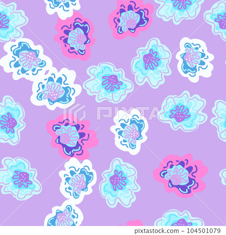 Abstract floral endless background. Chamomile flower seamless pattern, elegantly in a simple style. Abstract floral endless background. Chamomile flower seamless pattern, elegantly in a simple style. 104501079