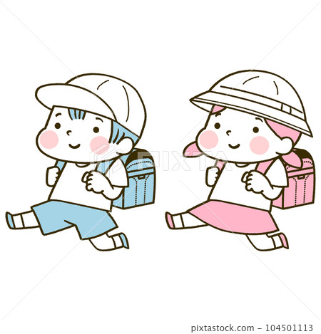 Elementary school student (plain clothes) single color 104501113