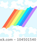 Rainbow, clouds, vector, colors 104501540