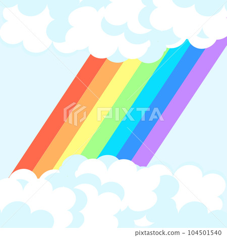 Rainbow, clouds, vector, colors 104501540