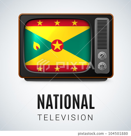 Round glossy icon of Grenada 104501880