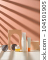 suncare product and sunscreen for summer beauty concept. cosmetic and skincare category. 104501905