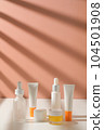 Skincare packaging and cosmetics for summer beauty . sunscreen and sun care. 104501908