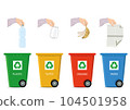 Vector infografic illustration of a separate garbage collection. Waste recycling 104501958