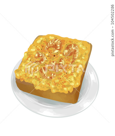Egg toast with shrimp Egg toast with shrimp 104502286