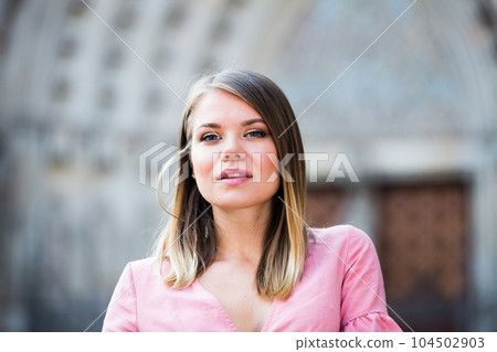 Closeup portrait of girl outdoors Closeup portrait of girl outdoors 104502903