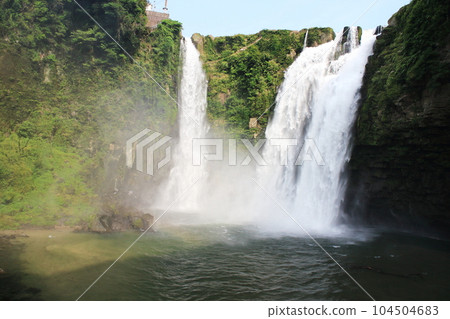 Basin of Ogawa Falls with a lot of water Basin of Ogawa Falls with a lot of water 104504683
