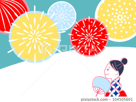 觀看煙花的婦女的例證 104505601