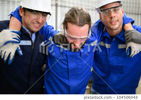 Engineer worker with accident at factory during working Engineer worker with accident at factory during working 104506048